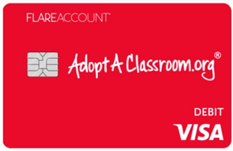 image of an AdoptAClassroom Flare Card AdoptAClassroom Flare Card