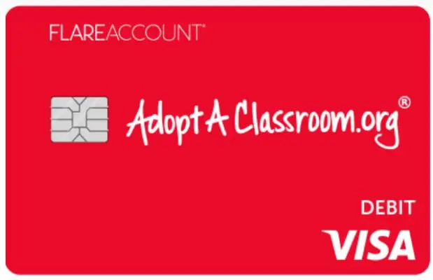 co-branded Flare Account® charity debit card co-branded Flare Account® charity debit card